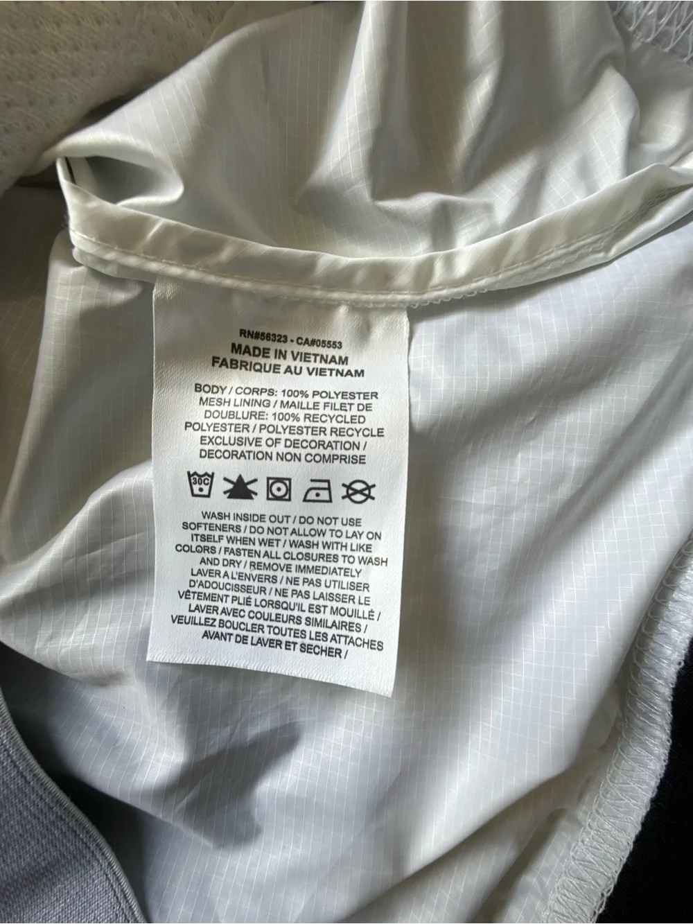 Nike XL Black White Swoosh Print Hooded Windbreaker Jacket